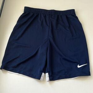 Nike Youth Dri fit Soccer Shorts Size L Navy Blue